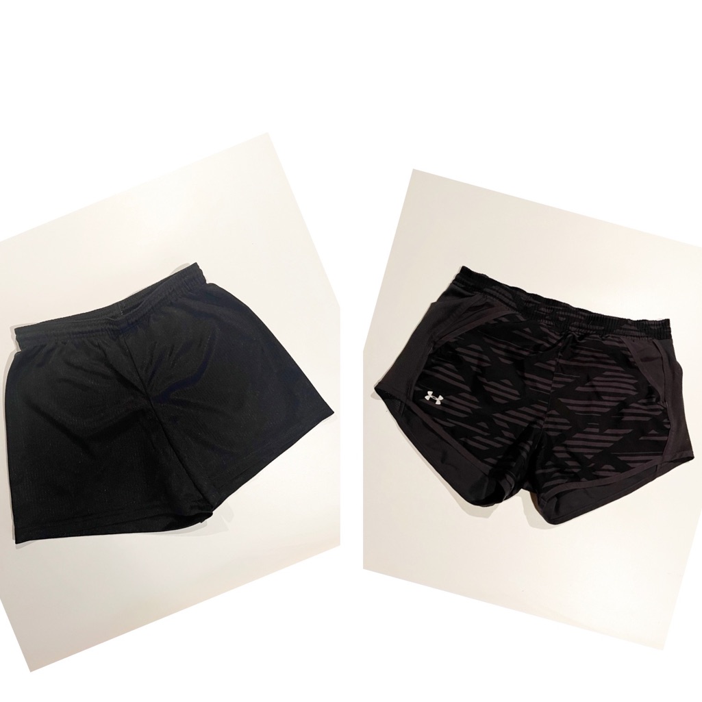 10. 2 Pairs Black Xs Athletic Shorts